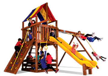 Rainbow Play: Backyard Wooden Playsets & Swing Sets