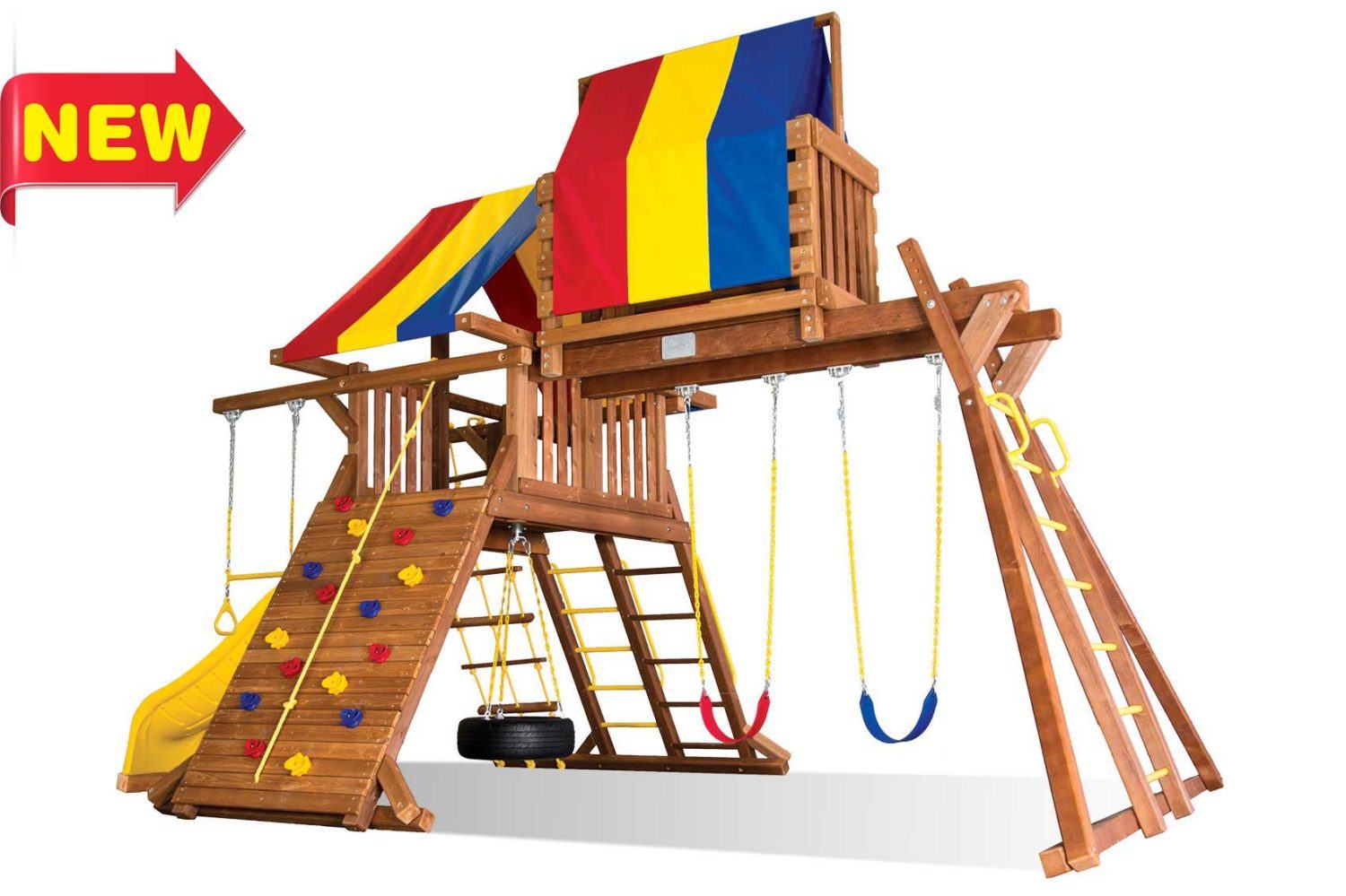 Circus Turbo Base Castle with 2 Pos. Dual Swing Beam & Sunshine