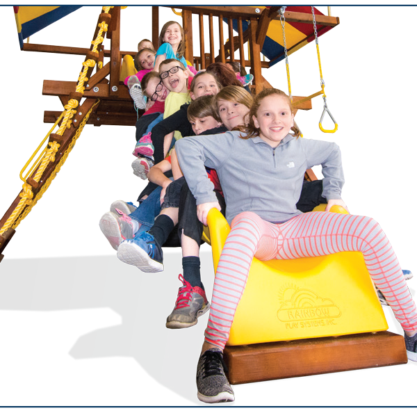 rainbow play wave slide