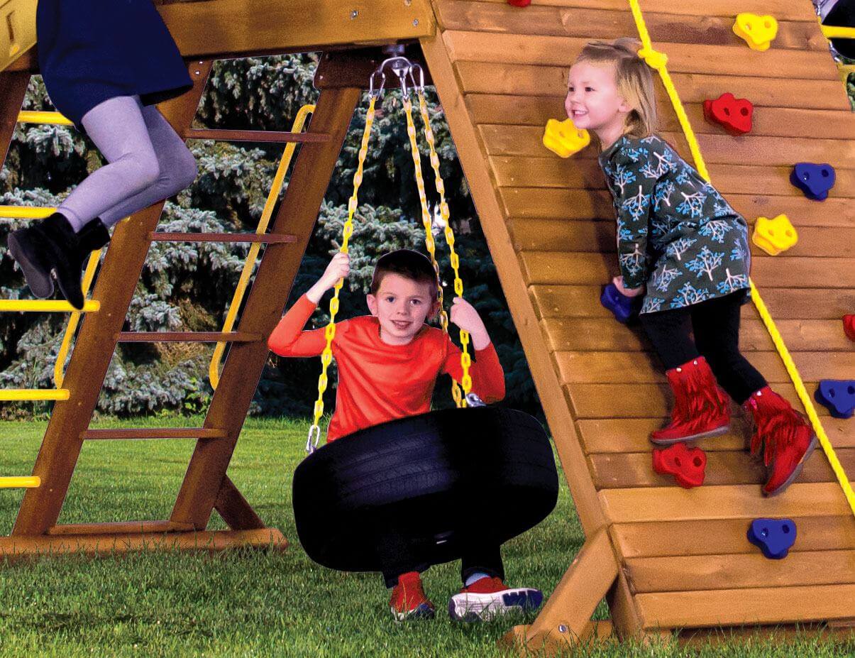 Monster Castle Pkg III Forest Green (21E) | Rainbow Play Systems
