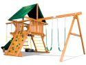 16E Fiesta Castle Pkg II Forest Green Swing Set