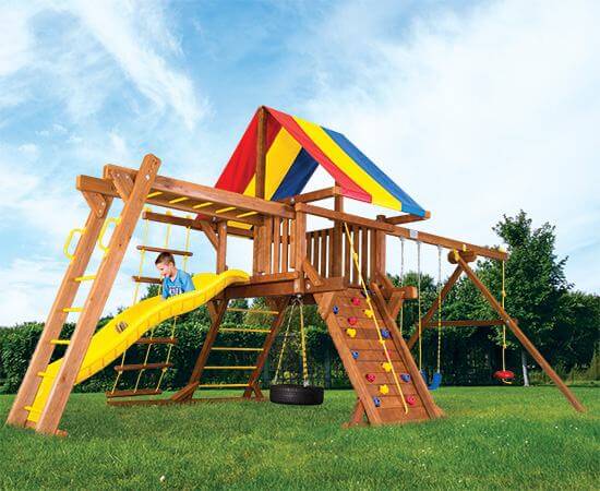 17F Fiesta Castle Pkg III Swing Set