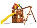 21F Fiesta Clubhouse Pkg II Spacesaver with Playhouse Swing Set