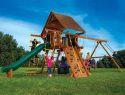 25G Carnival Castle Pkg II with Wood Roof and Lots More Swing Set