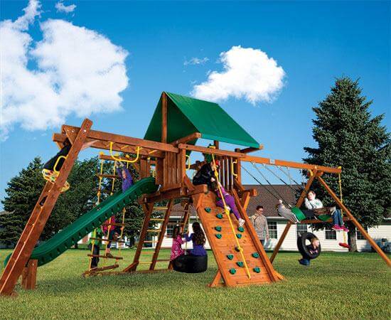 25H-Carnival-Castle Pkg III Forest Green with Extras Playset