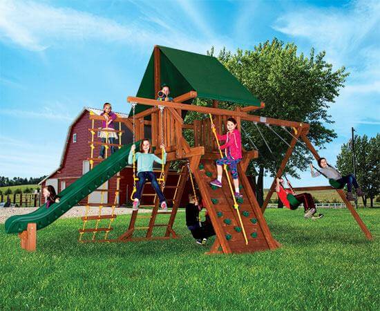 28P Turbo Carnival Castle Pkg II Popular Swing Set