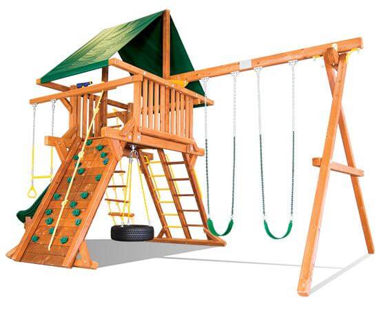 28P Turbo Carnival Castle Pkg II Popular Swing Set
