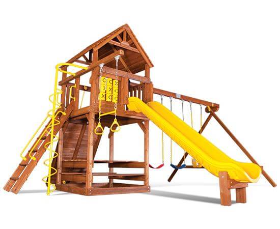 32E Carnival Clubhouse Pkg II with Wood Roof and Much More Playset