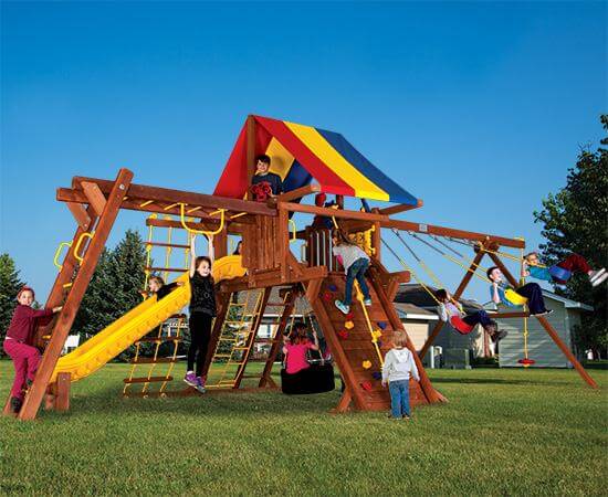 39H Sunshine Castle Pkg III with Awesome Features Swing Set