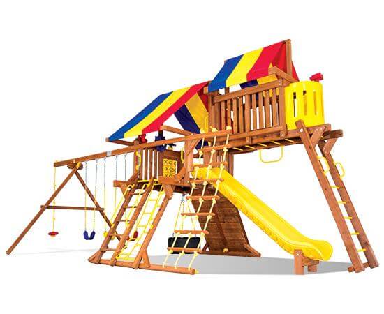 39I Sunshine Castle Pkg IV with Awesome Features Swing Set