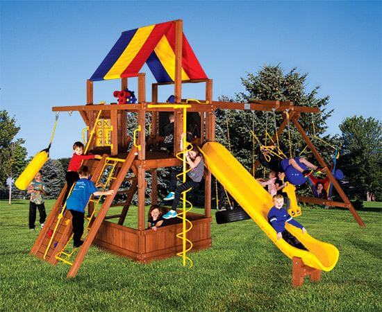 47H Sunshine Clubhouse Pkg II Kitchen Sink Swing Set