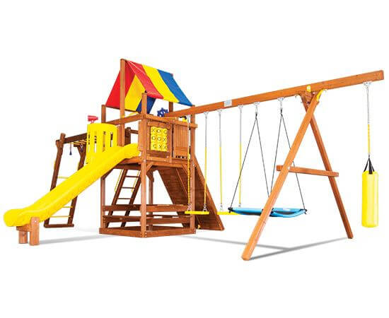 48I Sunshine Clubhouse Pkg III Ninja Swing Set