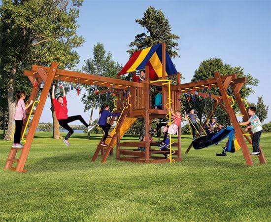 49K Sunshine Clubhouse Double Ninja Pkg III Swing Set
