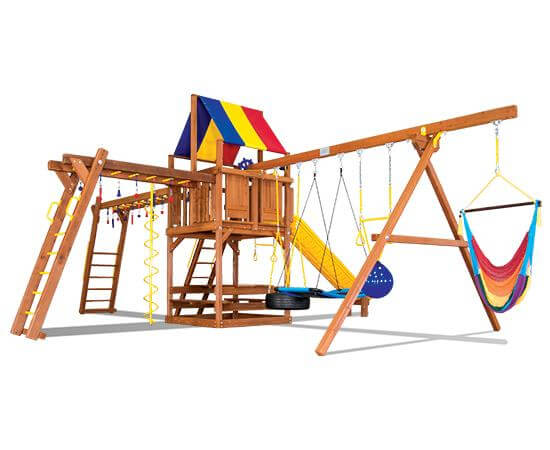 49K Sunshine Clubhouse Double Ninja Pkg III Swing Set