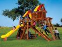 49L Sunshine Clubhouse Unique with Ninja Pkg IV Swing Set