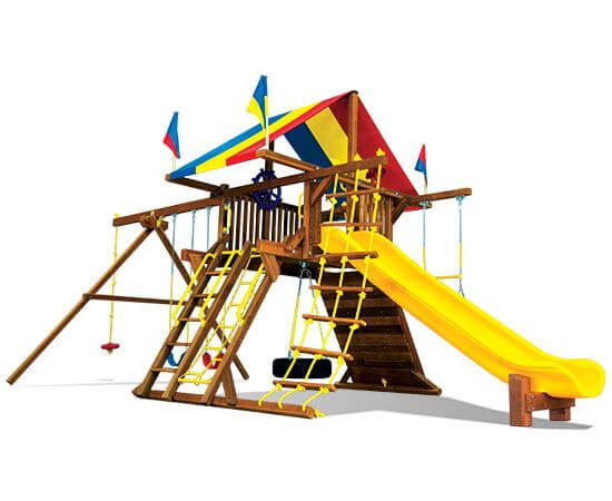 51B Rainbow Castle Pkg II Feature Model Swing Set