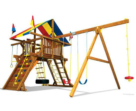51B Rainbow Castle Pkg II Feature Model Swing Set
