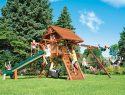 52D Rainbow Castle Pkg II Loaded with Wood Roof Playset