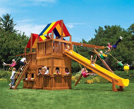 54D King Kong Clubhouse Pkg II Loaded with Lower Level Playhouse
