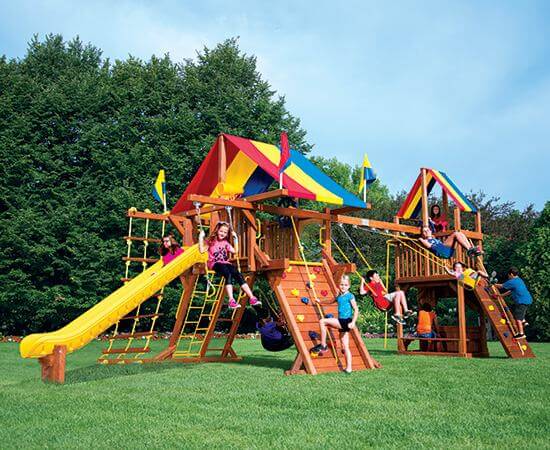 54J Rainbow Castle with Tower Playset