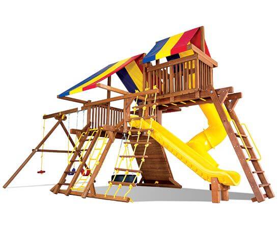 55M Rainbow Castle Pkg V with 270 Spiral Slide Play Set