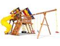 55M Rainbow Castle Pkg V with 270 Spiral Slide Swing Set
