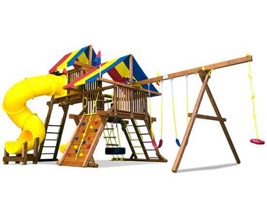 55N Rainbow Castle Pkg V Loaded with 360 Spiral Slide