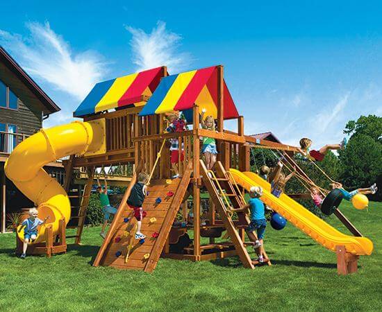 56A Rainbow Clubhouse Pkg V Magnificent Swing Set