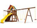 58E Rainbow Clubhouse Pkg II with 4 Pos Swing Beam and Sandbox