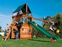 59G Rainbow Clubhouse Pkg II with Lower Level Playhouse Swing Set