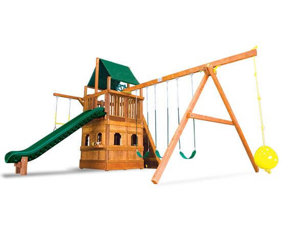 59G Rainbow Clubhouse Pkg II with Lower Level Playhouse Playset