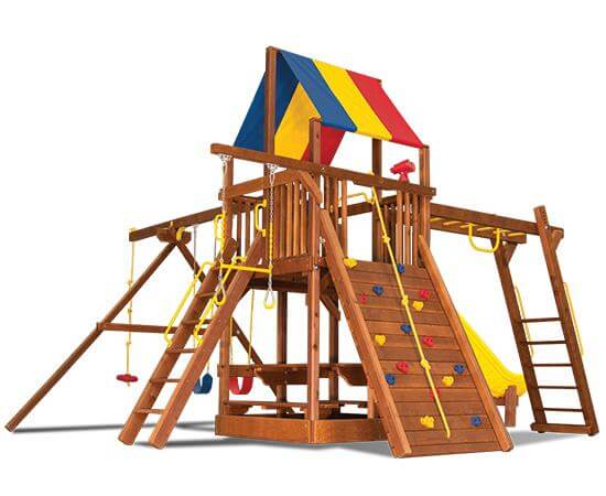 59K Rainbow Clubhouse Pkg III Loaded Swing Set