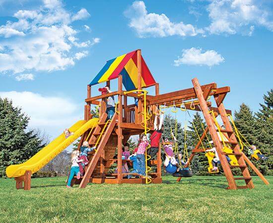 60L Rainbow Clubhouse Pkg III Fully Equipped to the Max Playset