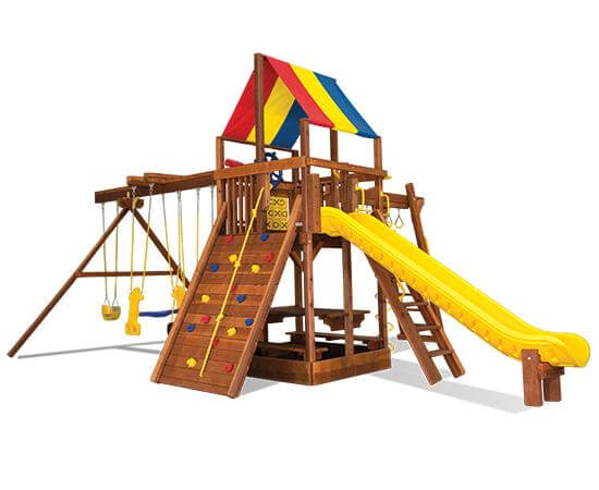 60L Rainbow Clubhouse Pkg III Fully Equipped to the Max Swing Set