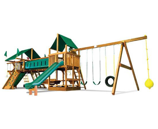 62S Rainbow Double Whammy Nicely Equipped Swing Set
