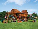 63T Rainbow Double Whammy Maxed Out with Wood Roofs and Tons More Swing Set