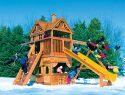 74I Monster Clubhouse Pkg II Classic Huckleberry Hideout Swing Set