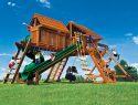 80G King Kong Castle Pkg V Supersized Grand Slam with Wood Roofs Swing Set