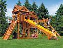 87F King Kong Clubhouse Pkg III Loaded with Wood Roofs Swing Set