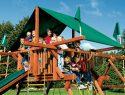 95 Castle Forest Green Canopy Rainbow Swing Set Accessories