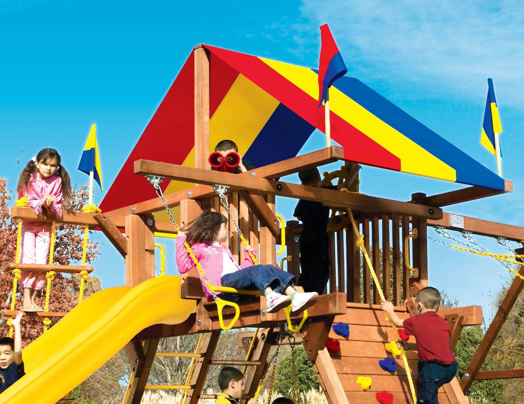 141 Red Yellow Blue Canopy Castle