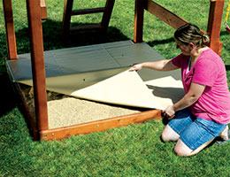 sandbox under playset