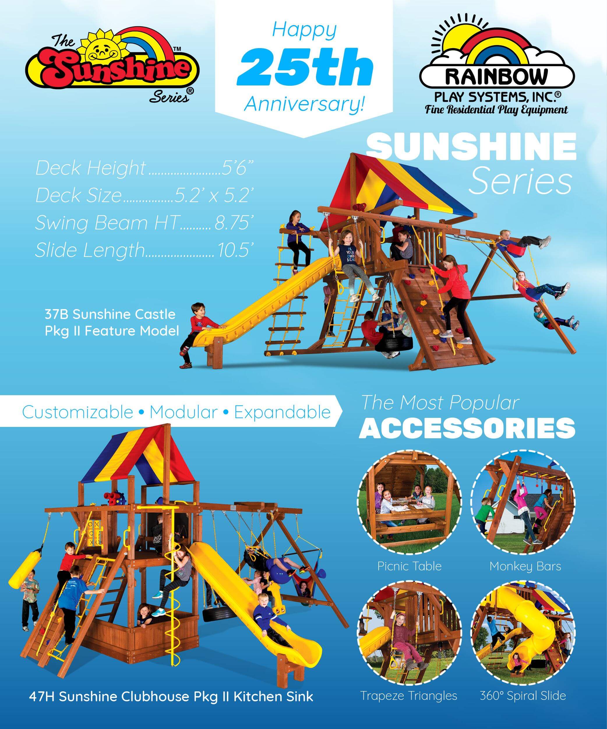 Sunshine Swing Sets Celebrate 25 Years | Rainbow Play Systems