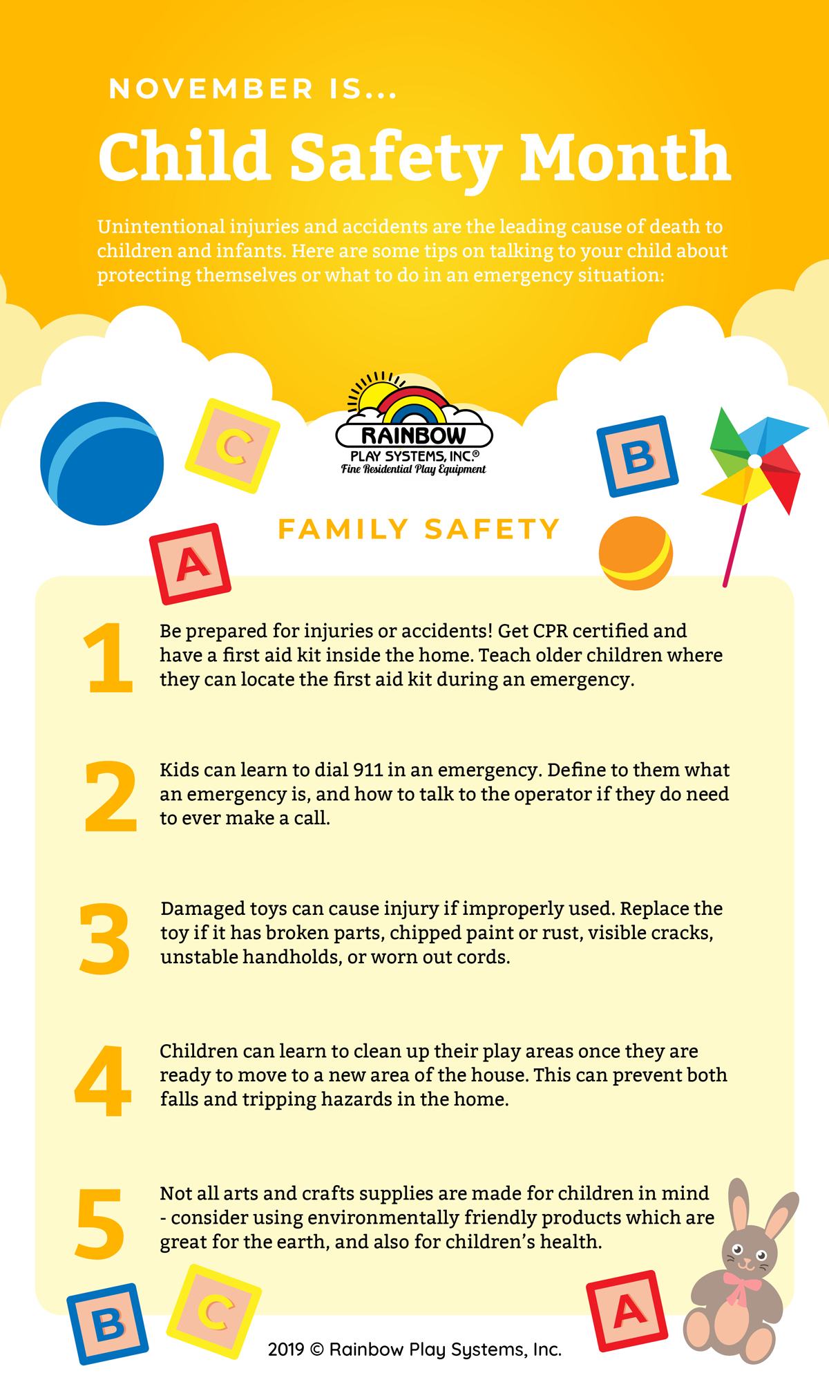 Child Safety Month Tips Rainbow Play Systems