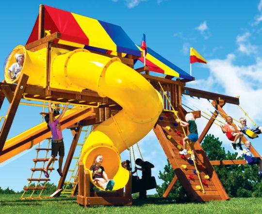 King Kong Castle Swing Sets | Rainbow Play Systems
