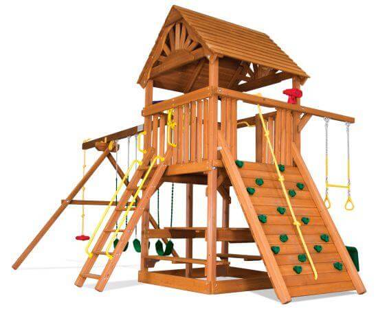 Sunshine Clubhouse Pkg II Wooden Roof (33D) | Rainbow Play
