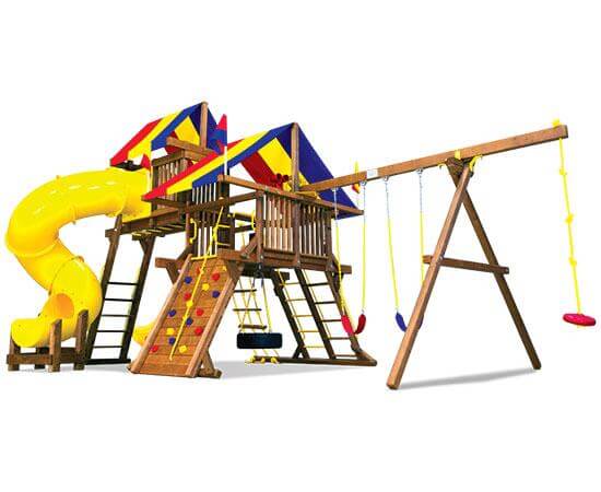 19I Rainbow Castle Pkg V with 360 Spiral Slide