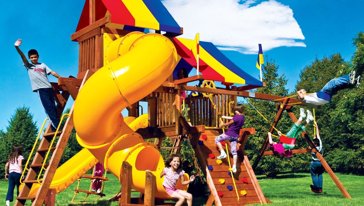 19J Rainbow Castle Pkg V with 360 Spiral Slide