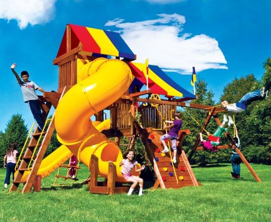 19J Rainbow Castle Pkg V with 360 Spiral Slide