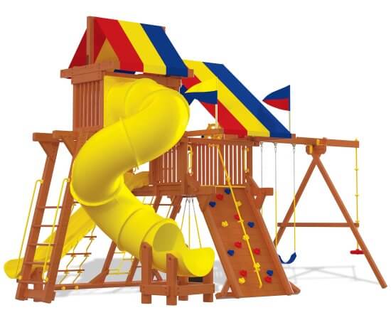 19J Rainbow Castle Pkg V with 360 Spiral Slide